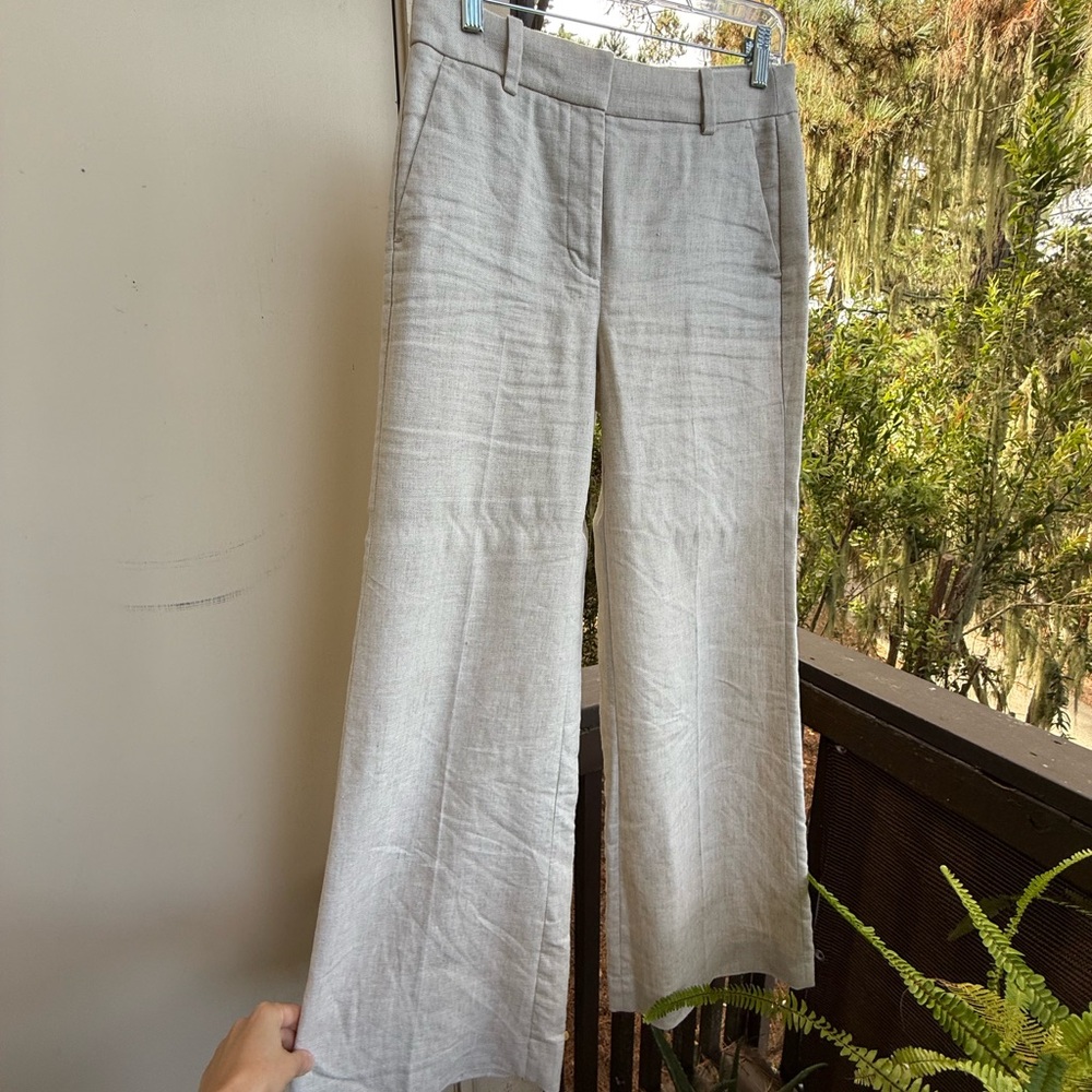 J. Crew Cream Linen Trousers